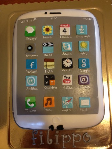 iphone cake, torta iphone